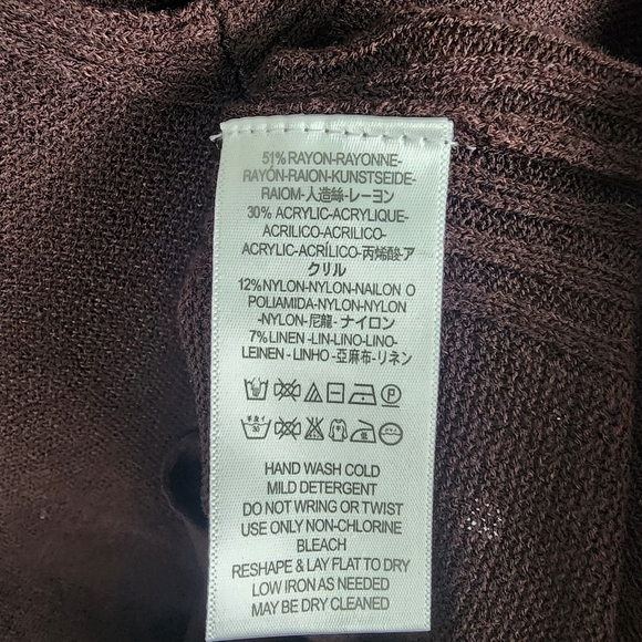 Free People Criss Cross Front Tunic Sweater Women S Boho Hi Low Side Split Brown - Picture 5 of 7